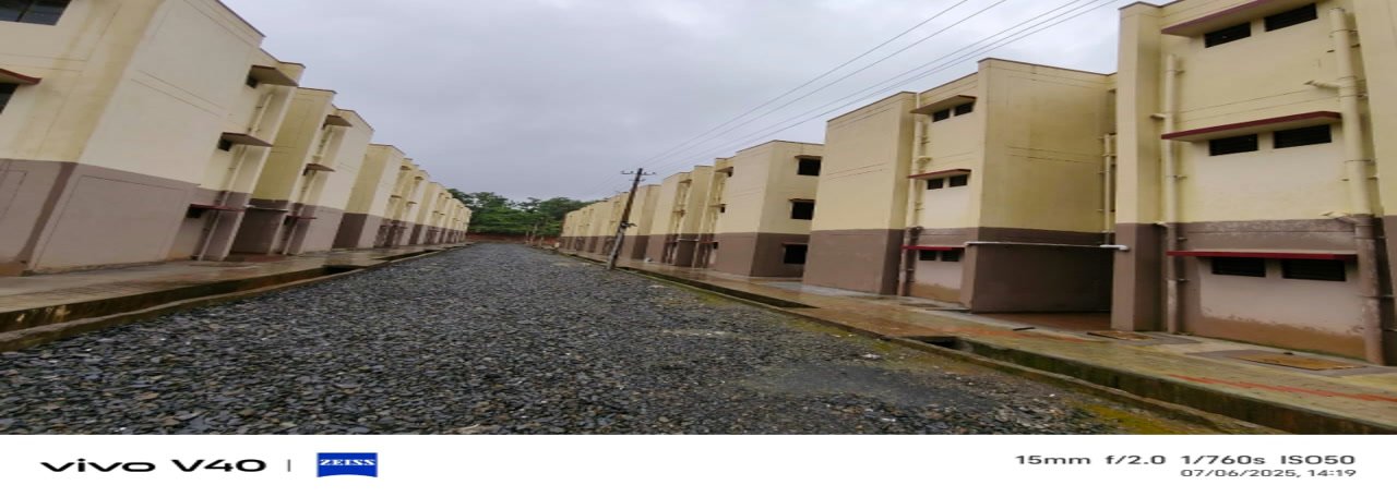 A completed police personnel quarters colony.