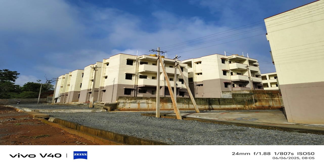 Finished housing blocks at the Yellapura scheme.